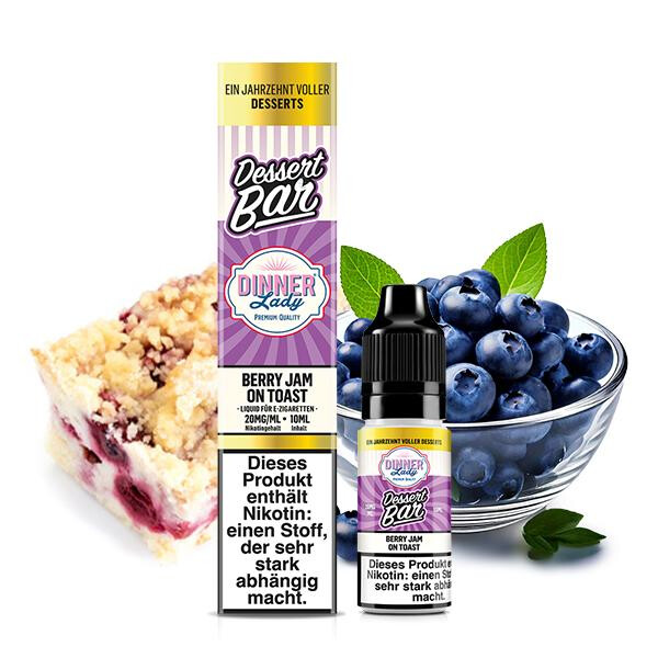 DINNER LADY Berry Jam on Toast Nikotinsalz Liquid 10 ml 20mg Nikotinmenge