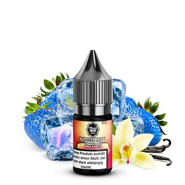 CLOUDBAR Blue Strawberry Vanilla Ice Nikotinsalz Liquid 10ml 10mg Nikotinmenge