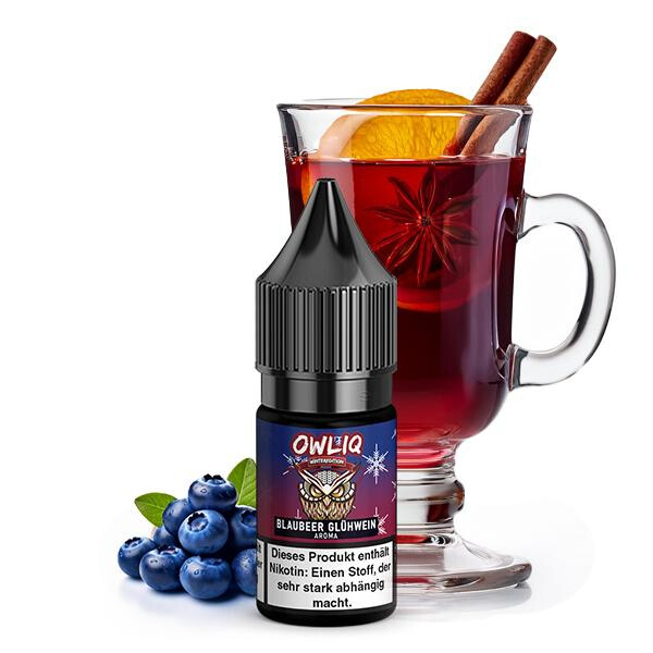OWLIQ Winteredition Blaubeer Glühwein Nikotinsalz Liquid 10 ml 20mg Nikotinmenge