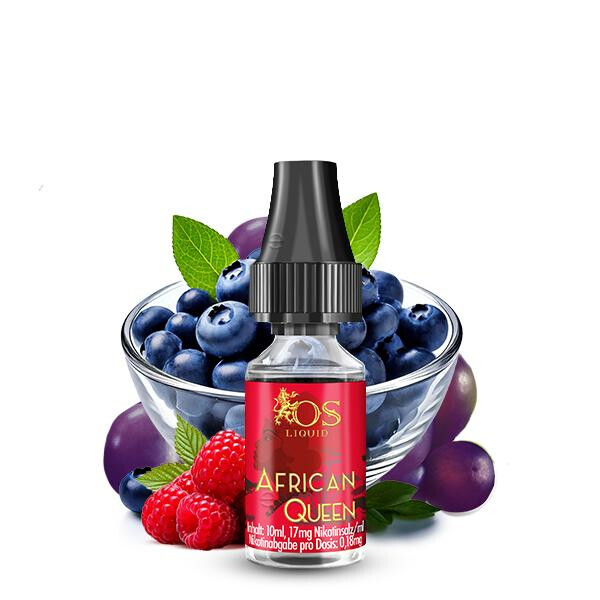OS LIQUID African Queen Nikotinsalz Liquid 10 ml 17mg Nikotinmenge