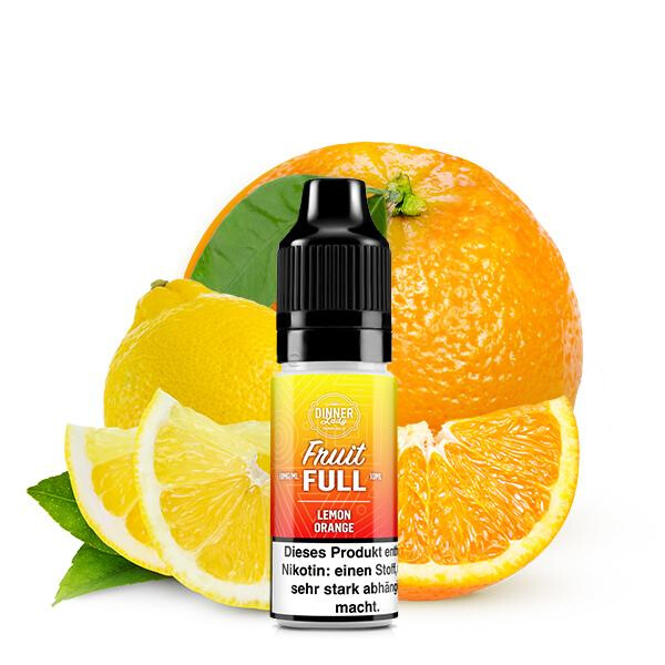 DINNER LADY FRUIT FULL Lemon Orange Nikotinsalz Liquid 10 ml 20mg Nikotinmenge