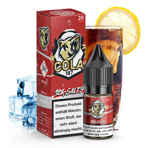187 STRASSENBANDE Cola 187 Nikotinsalz Liquid 10 ml 20mg...